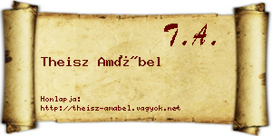 Theisz Amábel névjegykártya